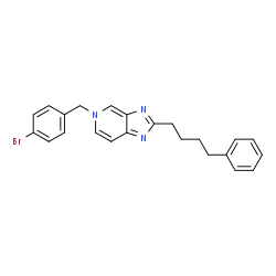 ChemSpider 2D Image | 5-(4-Bromobenzyl)-2-(4-phenylbutyl)-5H-imidazo[4,5-c]pyridine | C23H22BrN3