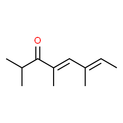 ChemSpider 2D Image | (4E,6E)-2,4,6-Trimethyl-4,6-octadien-3-one | C11H18O