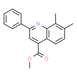ChemSpider 2D Image | Methyl 7,8-dimethyl-2-phenyl-4-quinolinecarboxylate | C19H17NO2