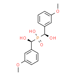 ChemSpider 2D Image | Bis[(S)-hydroxy(3-methoxyphenyl)methyl]phosphinic acid | C16H19O6P