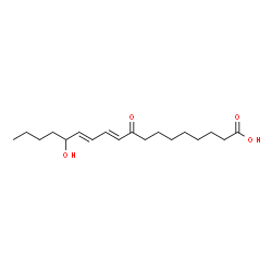 ChemSpider 2D Image | (10E,12E)-14-Hydroxy-9-oxo-10,12-octadecadienoic acid | C18H30O4