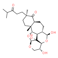 ChemSpider 2D Image | (3R,3aS,5S,5aS,7aS,9S,11aR,11bS,12aS,12cR)-3,5,12b-Trihydroxy-9,11a-dimethyl-9-(4-methyl-3-oxopentyl)tetradecahydro-2H-1,4,12-trioxabenzo[6,7]cyclohepta[1,2,3-bc]acenaphthylen-8(5H)-one | C25H38O8
