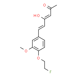ChemSpider 2D Image | (3Z,5E)-6-[4-(2-Fluoroethoxy)-3-methoxyphenyl]-4-hydroxy-3,5-hexadien-2-one | C15H17FO4