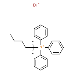 ChemSpider 2D Image | (1,1-~2~H_2_)Pentyl(triphenyl)phosphonium bromide | C23H24D2BrP