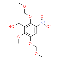 ChemSpider 2D Image | [2-Methoxy-3,6-bis(methoxymethoxy)-5-nitrophenyl]methanol | C12H17NO8