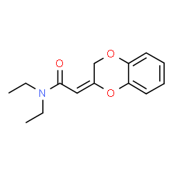 ChemSpider 2D Image | (2E)-2-(1,4-Benzodioxin-2(3H)-ylidene)-N,N-diethylacetamide | C14H17NO3