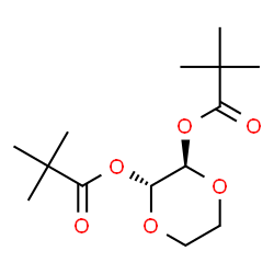 ChemSpider 2D Image | (2R,3R)-1,4-Dioxane-2,3-diyl bis(2,2-dimethylpropanoate) | C14H24O6