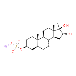 ChemSpider 2D Image | Sodium (3beta,5alpha,16beta,17beta)-16,17-dihydroxy-17-methylandrostan-3-yl sulfate | C20H33NaO6S