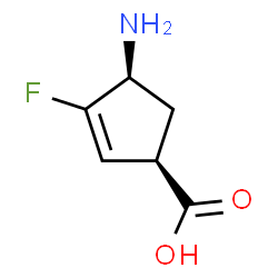ChemSpider 2D Image | (1R,4S)-4-Amino-3-fluoro-2-cyclopentene-1-carboxylic acid | C6H8FNO2