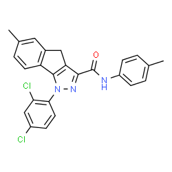 ChemSpider 2D Image | 1-(2,4-Dichlorophenyl)-6-methyl-N-(4-methylphenyl)-1,4-dihydroindeno[1,2-c]pyrazole-3-carboxamide | C25H19Cl2N3O