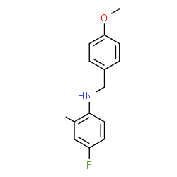 ChemSpider 2D Image | 2,4-Difluoro-N-(4-methoxybenzyl)aniline | C14H13F2NO