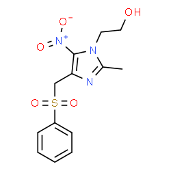 ChemSpider 2D Image | 2-(2-Methyl-5-nitro-4-(phenylsulfonylmethyl)imidazol-1-yl)ethanol | C13H15N3O5S