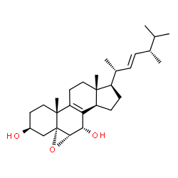 ChemSpider 2D Image | (3beta,5alpha,6alpha,7alpha,22E,24S)-5,6-Epoxyergosta-8,22-diene-3,7-diol | C28H44O3
