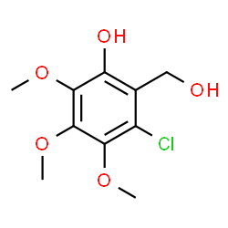 ChemSpider 2D Image | 3-Chloro-2-(hydroxymethyl)-4,5,6-trimethoxyphenol | C10H13ClO5