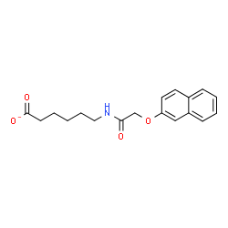ChemSpider 2D Image | 6-{[(2-Naphthyloxy)acetyl]amino}hexanoate | C18H20NO4