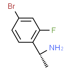 ChemSpider 2D Image | (R)-1-(4-Bromo-2-fluorophenyl)ethanamine | C8H9BrFN