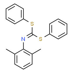 ChemSpider 2D Image | Diphenyl (2,6-dimethylphenyl)carbonodithioimidate | C21H19NS2