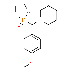 ChemSpider 2D Image | Dimethyl [(4-methoxyphenyl)(1-piperidinyl)methyl]phosphonate | C15H24NO4P