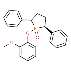 ChemSpider 2D Image | (2S,5S)-1-(2-Methoxyphenoxy)-2,5-diphenylphospholane 1-oxide | C23H23O3P