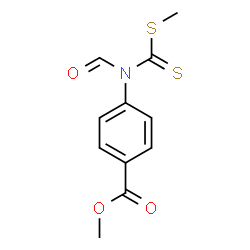 ChemSpider 2D Image | Methyl 4-{formyl[(methylsulfanyl)carbonothioyl]amino}benzoate | C11H11NO3S2