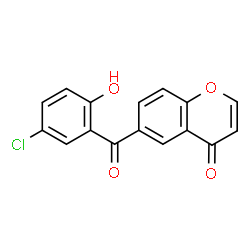 ChemSpider 2D Image | 6-(5-Chloro-2-hydroxybenzoyl)-4H-chromen-4-one | C16H9ClO4
