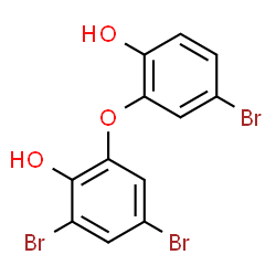 ChemSpider 2D Image | 2,4-Dibromo-6-(5-bromo-2-hydroxyphenoxy)phenol | C12H7Br3O3