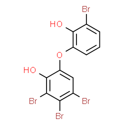ChemSpider 2D Image | 2,3,4-Tribromo-6-(3-bromo-2-hydroxyphenoxy)phenol | C12H6Br4O3