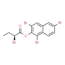 ChemSpider 2D Image | 1,3,6-Tribromo-2-naphthyl (2S)-2-bromobutanoate | C14H10Br4O2