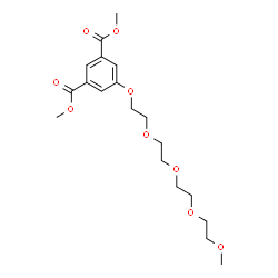 ChemSpider 2D Image | Dimethyl 5-(2,5,8,11-tetraoxatridecan-13-yloxy)isophthalate | C19H28O9