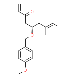 ChemSpider 2D Image | (5S,7E)-8-Iodo-5-[(4-methoxybenzyl)oxy]-7-methyl-1,7-octadien-3-one | C17H21IO3