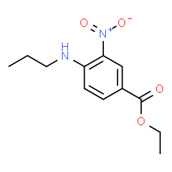 ChemSpider 2D Image | Ethyl 3-nitro-4-(propylamino)benzoate | C12H16N2O4