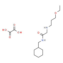 ChemSpider 2D Image | N-(Cyclohexylmethyl)-N~2~-(3-ethoxypropyl)glycinamide ethanedioate (1:1) | C16H30N2O6