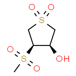 ChemSpider 2D Image | (3R,4R)-4-(Methylsulfonyl)tetrahydro-3-thiopheneol 1,1-dioxide | C5H10O5S2
