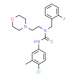 ChemSpider 2D Image | 3-(4-Chloro-3-methylphenyl)-1-(2-fluorobenzyl)-1-[2-(4-morpholinyl)ethyl]thiourea | C21H25ClFN3OS
