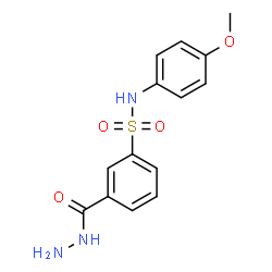 ChemSpider 2D Image | 3-(Hydrazinocarbonyl)-N-(4-methoxyphenyl)benzenesulfonamide | C14H15N3O4S