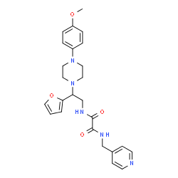 ChemSpider 2D Image | N-{2-(2-Furyl)-2-[4-(4-methoxyphenyl)-1-piperazinyl]ethyl}-N'-(4-pyridinylmethyl)ethanediamide | C25H29N5O4