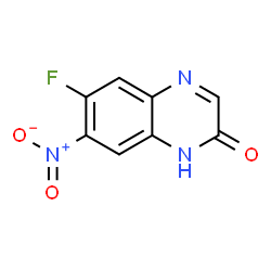 ChemSpider 2D Image | 6-Fluoro-7-nitro-2(1H)-quinoxalinone | C8H4FN3O3