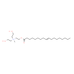 ChemSpider 2D Image | 2-Hydroxy-N-(2-hydroxyethyl)-N-methyl-N-{2-[(9E)-9-octadecenoyloxy]ethyl}ethanaminium | C25H50NO4