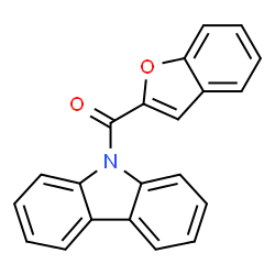 ChemSpider 2D Image | 1-Benzofuran-2-yl(9H-carbazol-9-yl)methanone | C21H13NO2