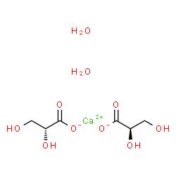 ChemSpider 2D Image | D-Glyceric acid calcium salt dihydrate | C6H14CaO10