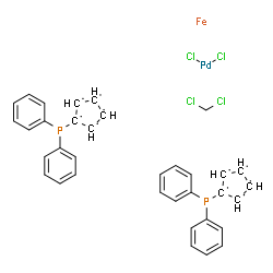 ChemSpider 2D Image | cyclopentyl(diphenyl)phosphane;dichloromethane;dichloropalladium;iron | C35H30Cl4FeP2Pd