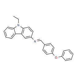 ChemSpider 2D Image | (E)-N-(9-Ethyl-9H-carbazol-3-yl)-1-(4-phenoxyphenyl)methanimine | C27H22N2O