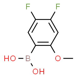 ChemSpider 2D Image | 4,5-Difluoro-2-methoxyphenylboronic acid | C7H7BF2O3