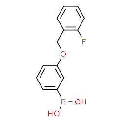 ChemSpider 2D Image | 3-(2-FLUOROBENZYLOXY)PHENYLBORONIC ACID | C13H12BFO3