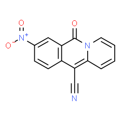 ChemSpider 2D Image | 8-Nitro-6-oxo-6H-pyrido[1,2-b]isoquinoline-11-carbonitrile | C14H7N3O3
