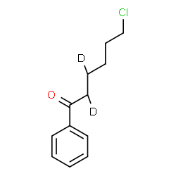 ChemSpider 2D Image | 6-Chloro-1-phenyl-1-(2,3-~2~H_2_)hexanone | C12H13D2ClO