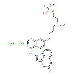 ChemSpider 2D Image | BARASERTIB DIHYDROCHLORIDE | C26H33Cl2FN7O6P