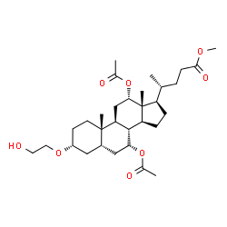 ChemSpider 2D Image | Methyl (3alpha,5beta,7alpha,12alpha)-7,12-diacetoxy-3-(2-hydroxyethoxy)cholan-24-oate | C31H50O8