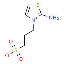 ChemSpider 2D Image | 3-(2-Amino-1,3-thiazol-3-ium-3-yl)-1-propanesulfonate | C6H10N2O3S2