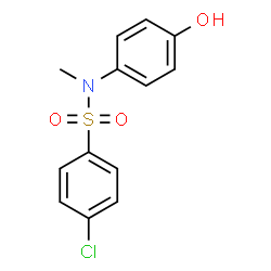 ChemSpider 2D Image | 4-Chloro-N-(4-hydroxyphenyl)-N-methylbenzenesulfonamide | C13H12ClNO3S